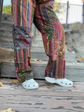 Thick Patchwork Pants Bohemian Summer Bright Comfy Men and Women Hippy Pants Hippie