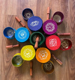 Red Root Chakra Singing Bowl High Vibrational Handmade Tibetan Chakra Bowl