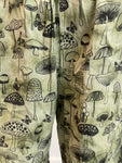 Mushroom print cotton unisex summer hippie festival shorts