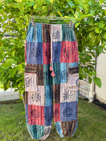 Patchwork Pants Bohemian Summer Bright Comfy Men and Women Hippy Pants