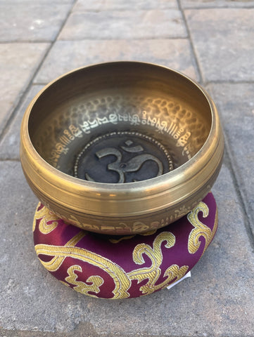 Handcrafted OM Singing Bowl High Vibrational Tibetan Bowl