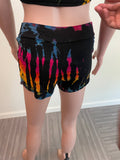 Tie dye summer travels comfy hippie bohemian spandex  shoft crop top