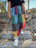 Cute patchwork Harem Pants Comfy Joggers