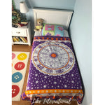 Assorted Blue Zodiac Sign Horoscope Indian Tapestry Astrology
