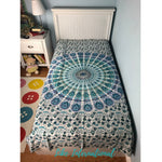 Peacock feather mandala tapestry