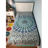 Peacock feather mandala tapestry
