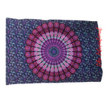 Peacock feather mandala tapestry