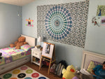 Peacock feather mandala tapestry
