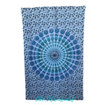 Peacock feather mandala tapestry