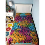 Peacock feather mandala tapestry