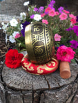 Black Base Handcarved Himalayan Singing Bowl | 3.7 inch | For Meditation, Stress Relief, Yoga, Relaxation, Sound Therapy, Chakra Balance |