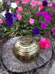Black Base Handcarved Himalayan Singing Bowl | 3.7 inch | For Meditation, Stress Relief, Yoga, Relaxation, Sound Therapy, Chakra Balance |