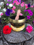Black Base Handcarved Himalayan Singing Bowl | 3.7 inch | For Meditation, Stress Relief, Yoga, Relaxation, Sound Therapy, Chakra Balance |