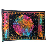 Assorted Blue Zodiac Sign Horoscope Indian Tapestry Astrology