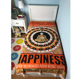 Positivity Buddha Tapestry Happiness Candles Indian Wall Hanging