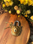 Lion Unique Brass Vintage Padlock Temple Lock