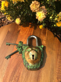 Lion Unique Brass Vintage Padlock Temple Lock