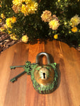 Lion Unique Brass Vintage Padlock Temple Lock