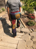 Boho Om Print Patchwork Cargo Pants Joggers