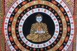 Positivity Buddha Tapestry Happiness Candles Indian Wall Hanging