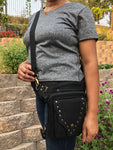 4-Pocket Maroon Green Black FANNY PACK Shoulder Bag Cute Mini Purse
