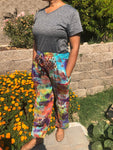 Tie Dye Patchwork Joggers Stonewash Yoga Pants