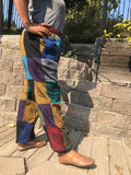Boho Om Print Patchwork Cargo Pants Joggers