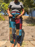 Boho Om Print Patchwork Cargo Pants Joggers
