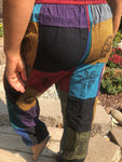 Boho Om Print Patchwork Cargo Pants Joggers