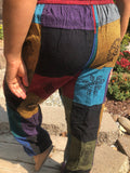 Boho Om Print Patchwork Cargo Pants Joggers