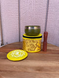Solar Plexus Yellow Chakra Bowl Singing Bowl With Mallet and Case