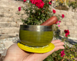 Solar Plexus Yellow Chakra Bowl Singing Bowl With Mallet and Case