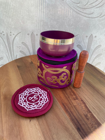 Purple Crown Chakra Singing Bowl Handmade Tibetan Chakra Bowl