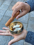 High Vibrational Shiny Tibetan Singing Bowl Small Travel Size Meditation