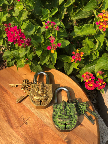 Gorgeous Lord Ganesh Brass Handmade Vintage Padlock