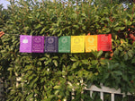 our bestselling 7 chakra flag can be used as outdoor decor or garden decor or bright banners.