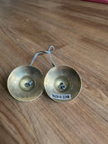 OM symbol hand carved Tingsha Bells Tingsha Cymbals