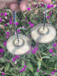 Shiny Gold Big OM symbol Tingsha Bells  Cymbals Hand carved om