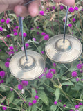 Shiny Gold Big OM symbol Tingsha Bells  Cymbals Hand carved om