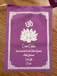 crown chakra prayer flag. purple chakra. violet chakra.