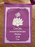 crown chakra prayer flag. purple chakra. violet chakra.