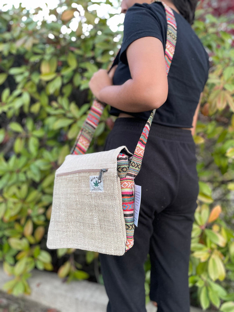 Hemp shoulder bag hotsell