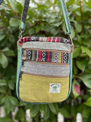 Bohemian Passport Bag Hemp Mini Bag With 5 Pockets Handwoven -  Israel