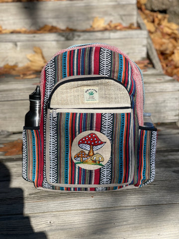 Mystical Mushroom Patch Hemp Backpack