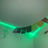 Hang our mantra flags to bring you good vibes.